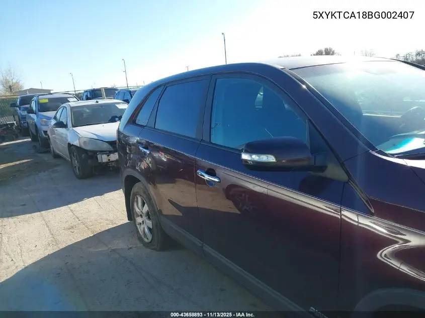 5XYKTCA18BG002407 2011 Kia Sorento Lx