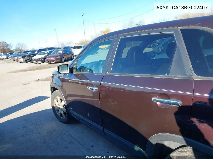 5XYKTCA18BG002407 2011 Kia Sorento Lx