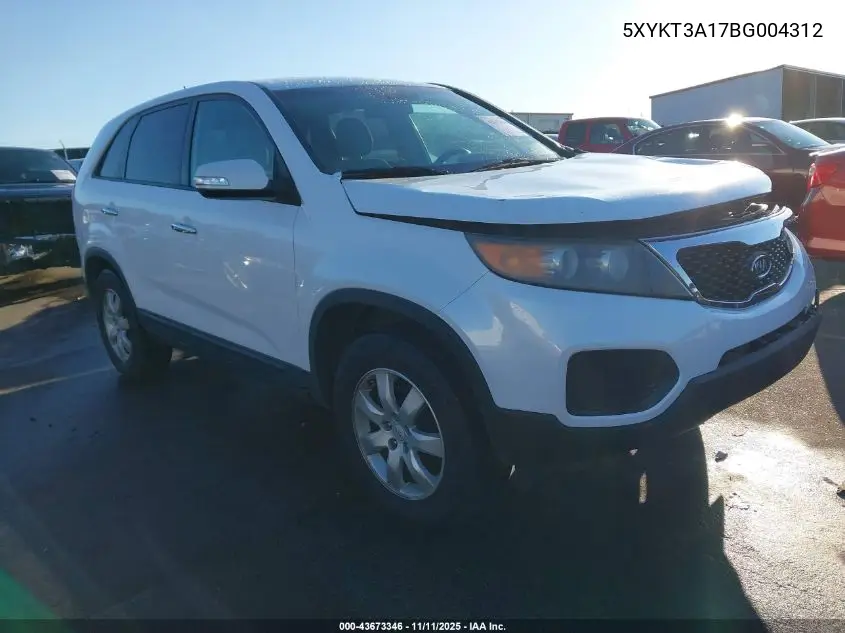 5XYKT3A17BG004312 2011 Kia Sorento Lx