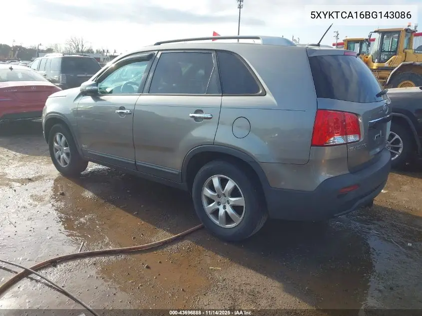 5XYKTCA16BG143086 2011 Kia Sorento Lx