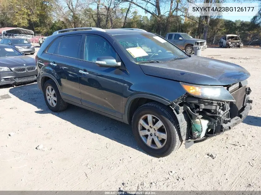 5XYKT4A23BG126177 2011 Kia Sorento Lx V6