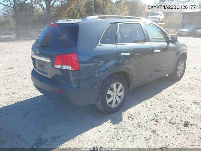 5XYKT4A23BG126177 2011 Kia Sorento Lx V6
