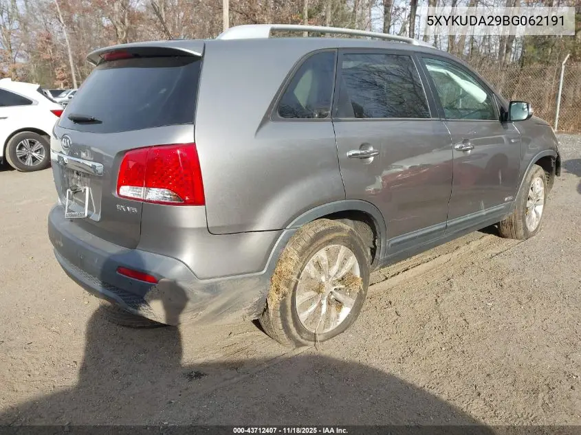 5XYKUDA29BG062191 2011 Kia Sorento Ex V6