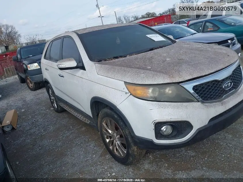 5XYKU4A21BG020579 2011 Kia Sorento Ex V6