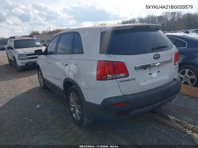 5XYKU4A21BG020579 2011 Kia Sorento Ex V6