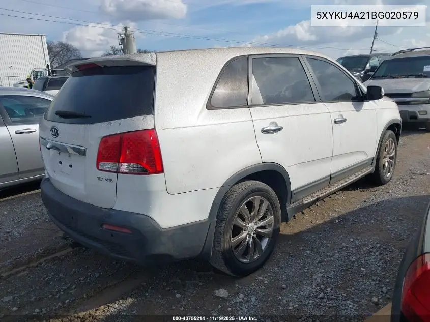 5XYKU4A21BG020579 2011 Kia Sorento Ex V6