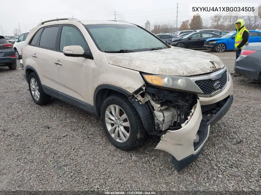 5XYKU4A1XBG034505 2011 Kia Sorento Ex