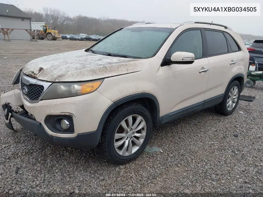 5XYKU4A1XBG034505 2011 Kia Sorento Ex
