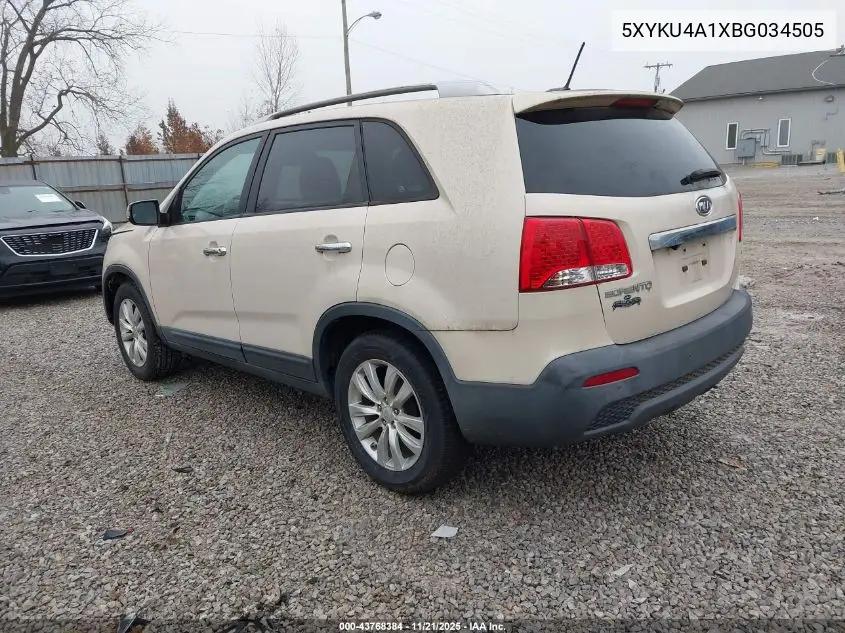 5XYKU4A1XBG034505 2011 Kia Sorento Ex