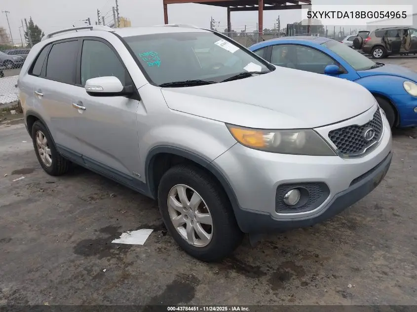 5XYKTDA18BG054965 2011 Kia Sorento Lx