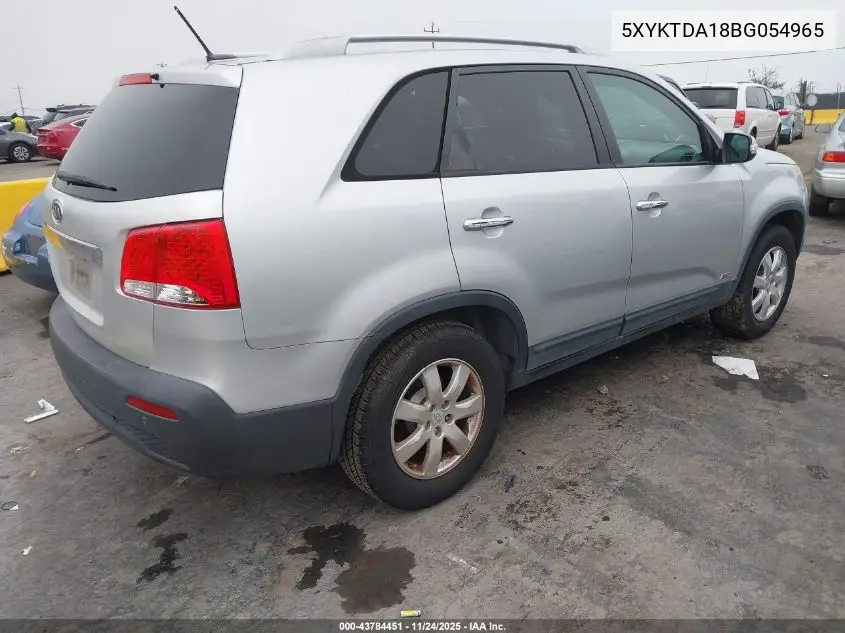5XYKTDA18BG054965 2011 Kia Sorento Lx