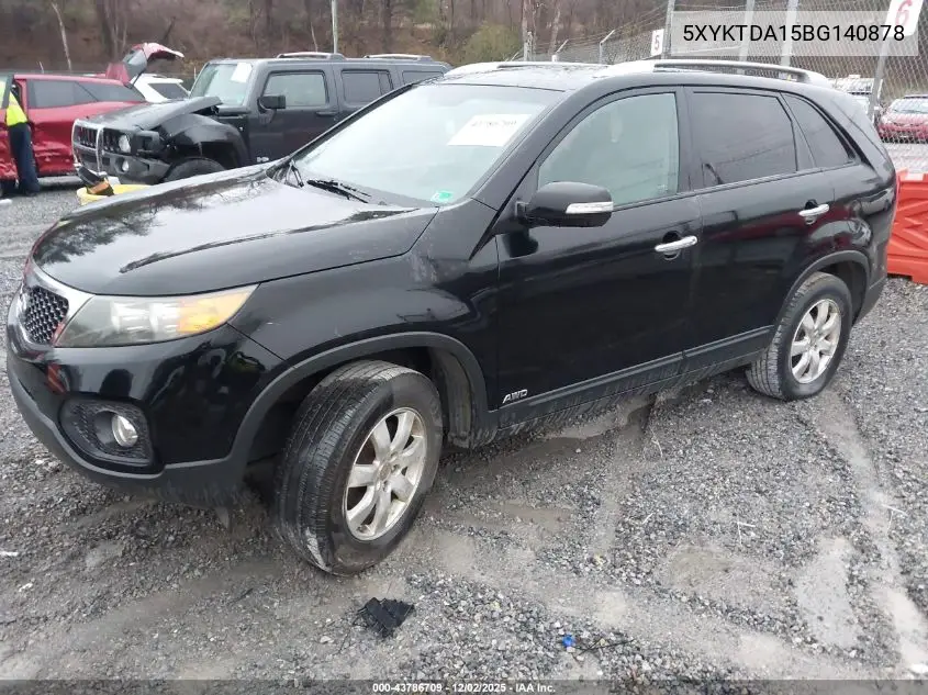5XYKTDA15BG140878 2011 Kia Sorento Lx