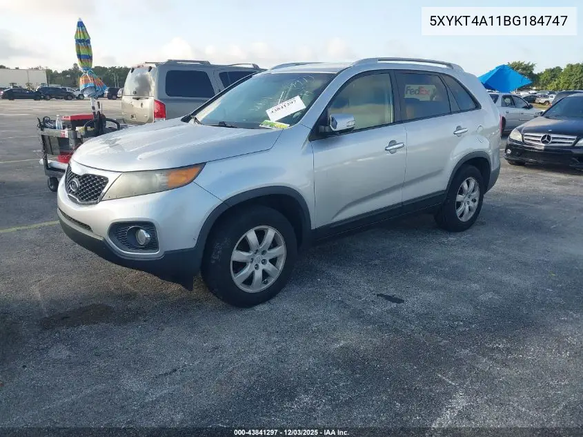 5XYKT4A11BG184747 2011 Kia Sorento Lx