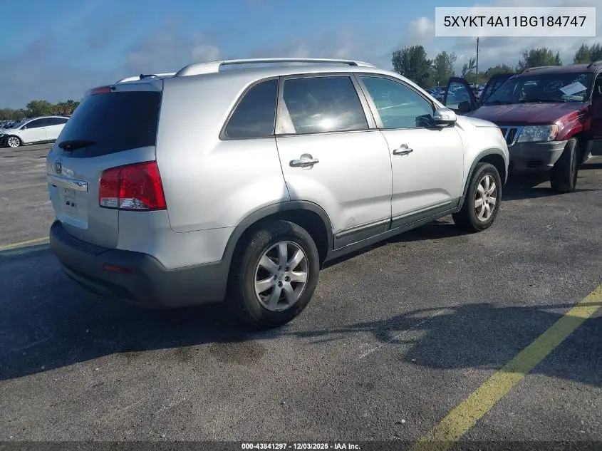 5XYKT4A11BG184747 2011 Kia Sorento Lx