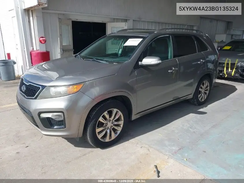 5XYKW4A23BG135324 2011 Kia Sorento Sx V6