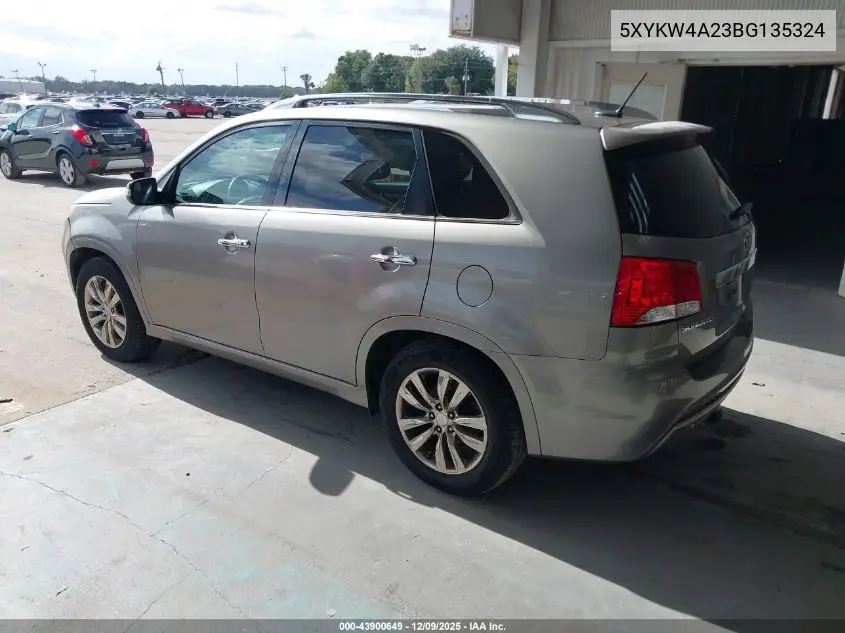5XYKW4A23BG135324 2011 Kia Sorento Sx V6