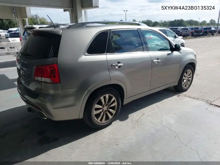 5XYKW4A23BG135324 2011 Kia Sorento Sx V6