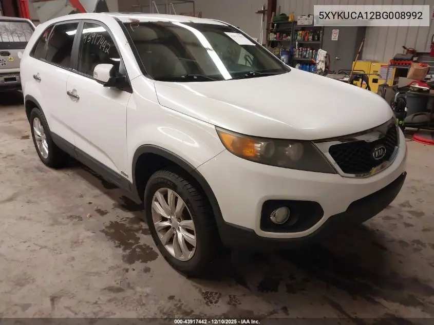 5XYKUCA12BG008992 2011 Kia Sorento Ex