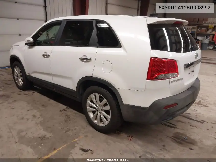 5XYKUCA12BG008992 2011 Kia Sorento Ex
