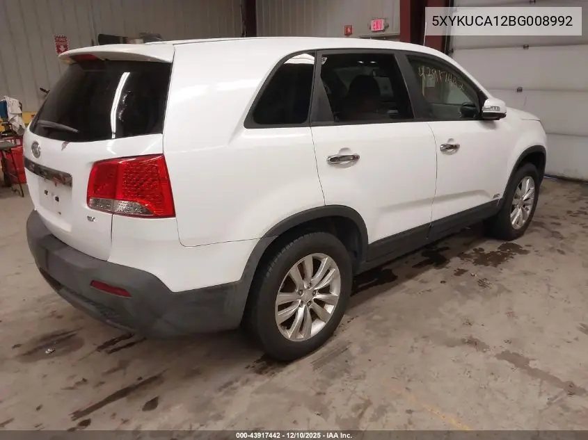 5XYKUCA12BG008992 2011 Kia Sorento Ex