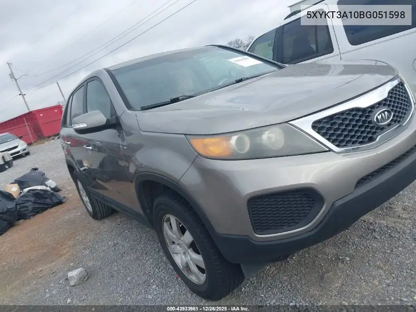 5XYKT3A10BG051598 2011 Kia Sorento Lx