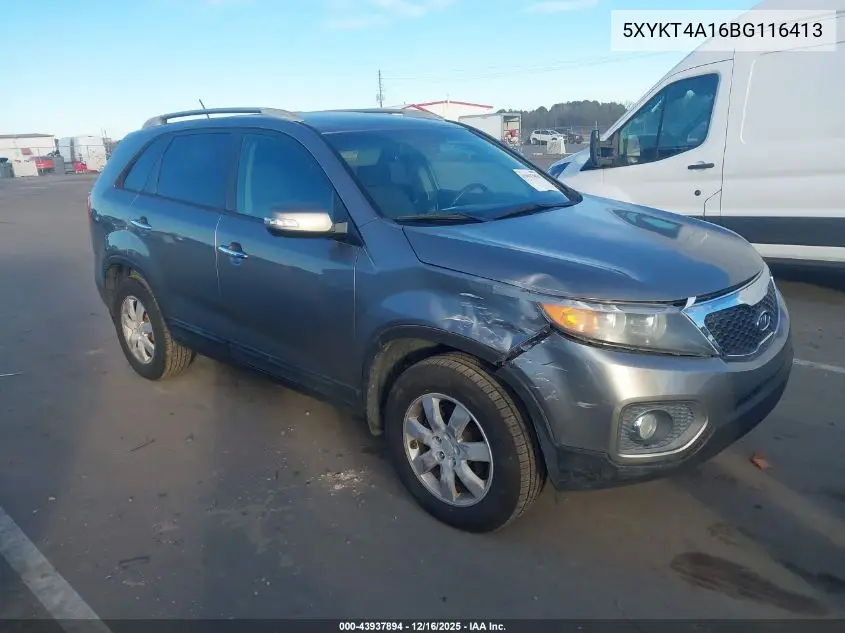 5XYKT4A16BG116413 2011 Kia Sorento Lx