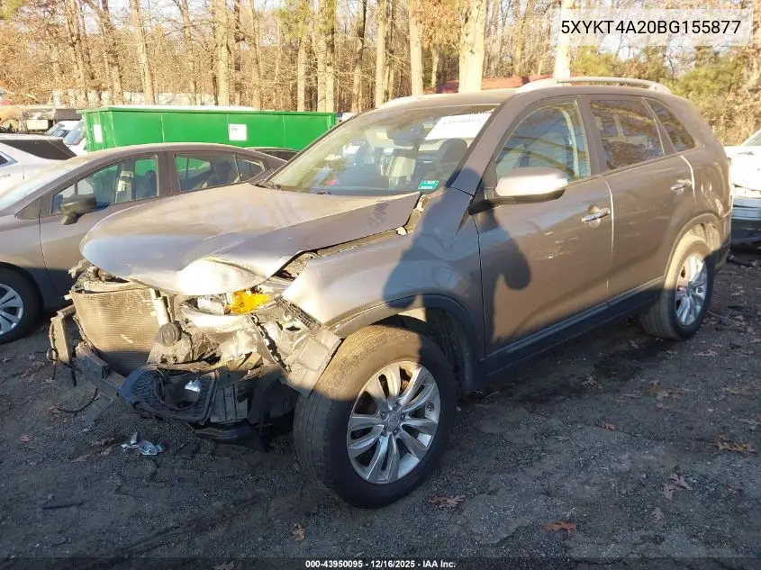 5XYKT4A20BG155877 2011 Kia Sorento Lx V6