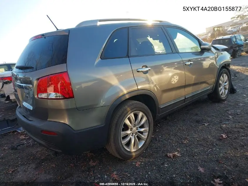5XYKT4A20BG155877 2011 Kia Sorento Lx V6