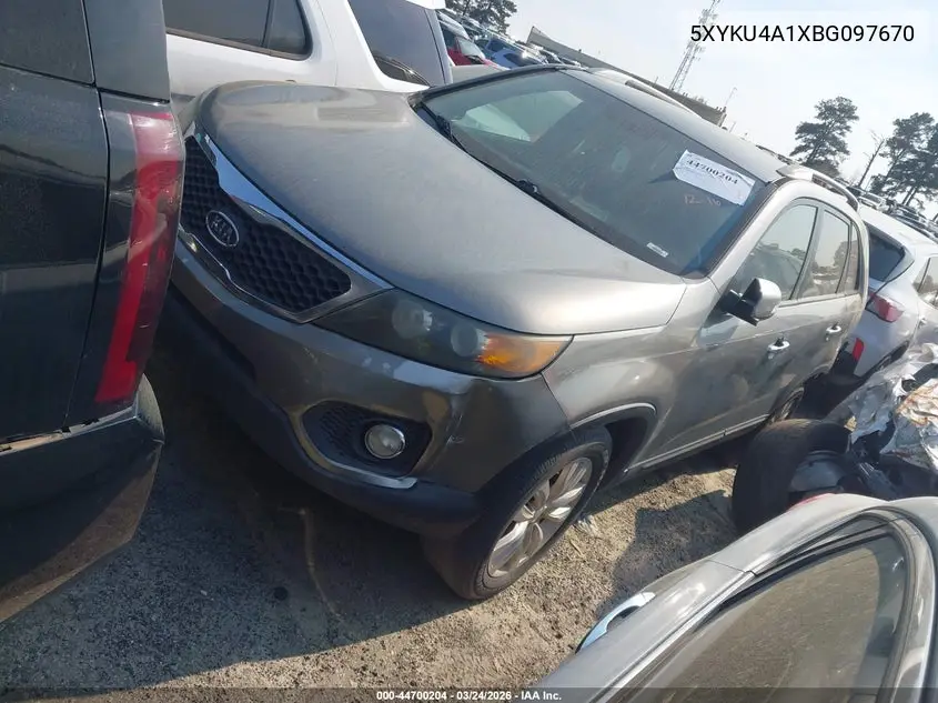 5XYKU4A1XBG097670 2011 Kia Sorento Ex