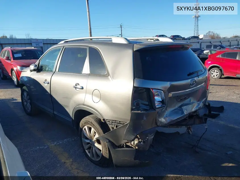5XYKU4A1XBG097670 2011 Kia Sorento Ex