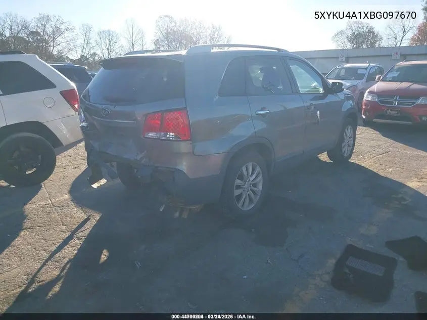 5XYKU4A1XBG097670 2011 Kia Sorento Ex