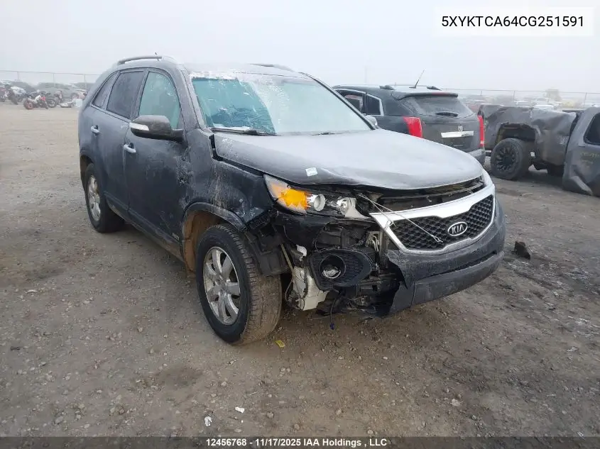 5XYKTCA64CG251591 2012 Kia Sorento Lx