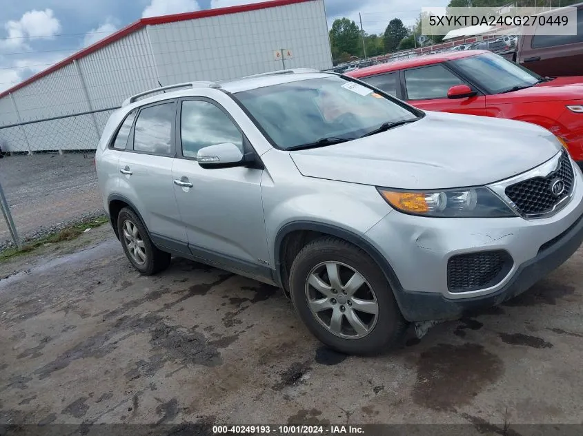 5XYKTDA24CG270449 2012 Kia Sorento Lx