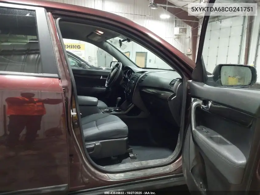 5XYKTDA68CG241751 2012 Kia Sorento Lx