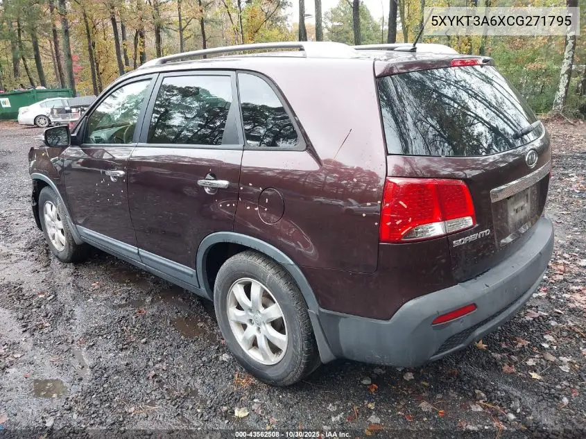 5XYKT3A6XCG271795 2012 Kia Sorento Lx