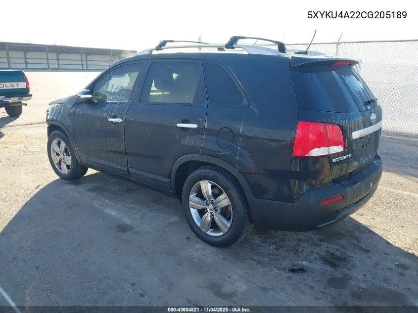 5XYKU4A22CG205189 2012 Kia Sorento Ex V6