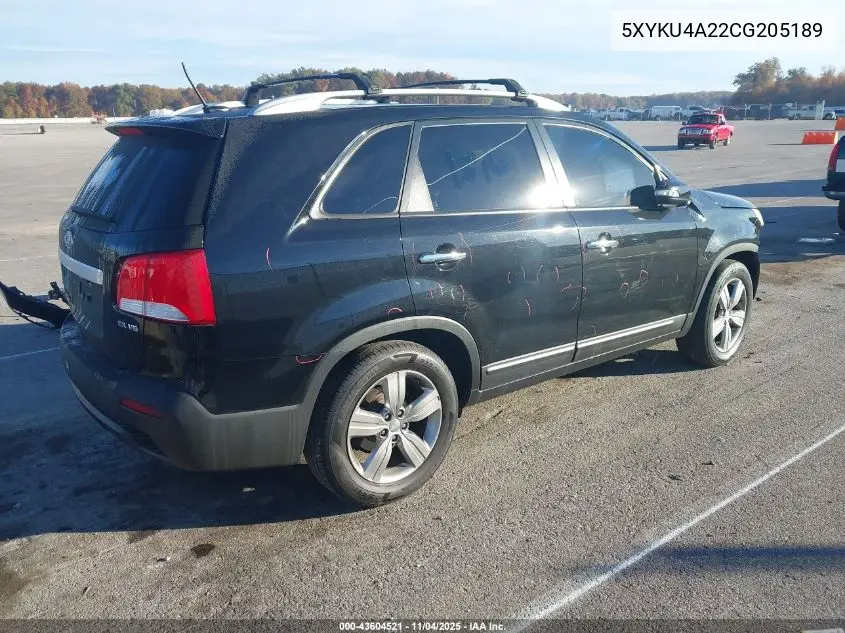 5XYKU4A22CG205189 2012 Kia Sorento Ex V6