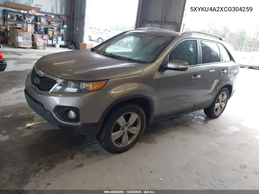 5XYKU4A2XCG304259 2012 Kia Sorento Ex V6