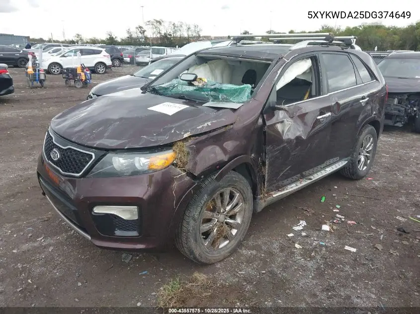 5XYKWDA25DG374649 2013 Kia Sorento Sx V6