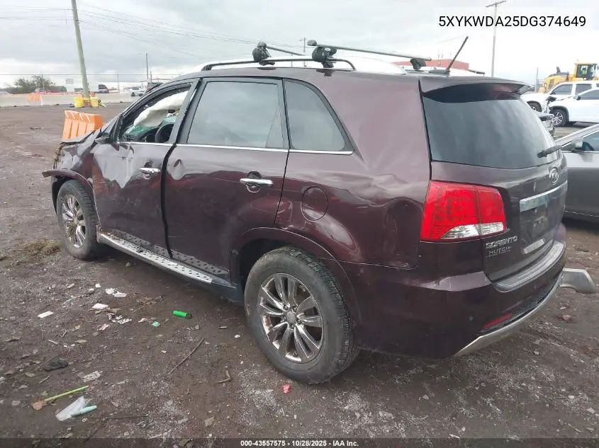 5XYKWDA25DG374649 2013 Kia Sorento Sx V6