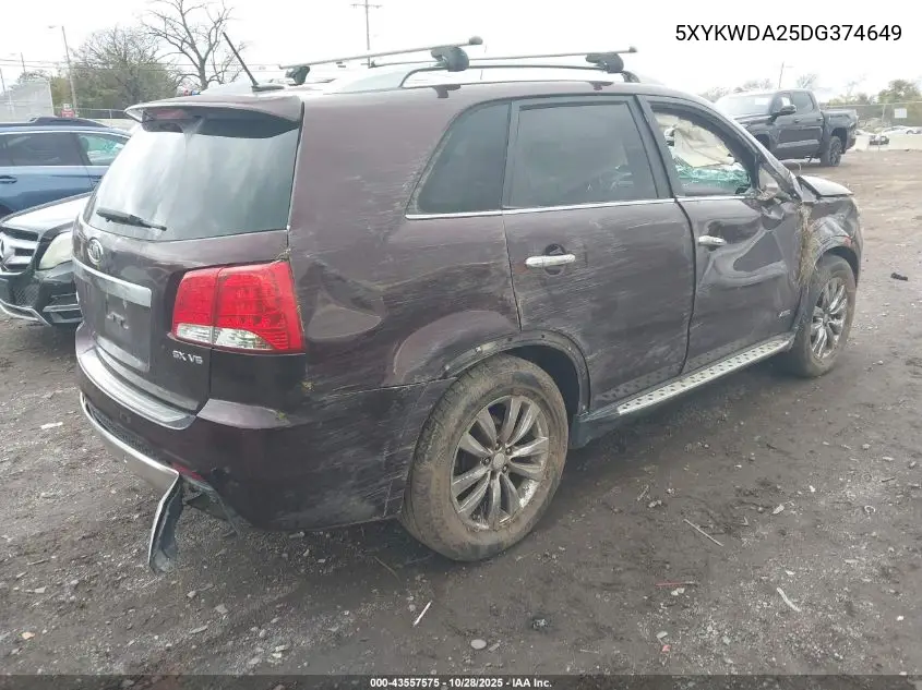 5XYKWDA25DG374649 2013 Kia Sorento Sx V6