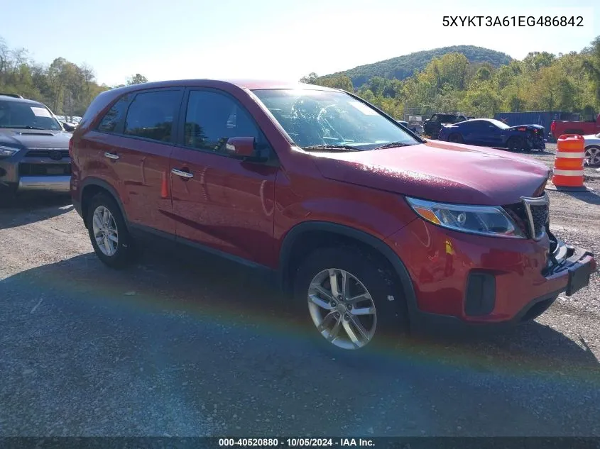 5XYKT3A61EG486842 2014 Kia Sorento Lx