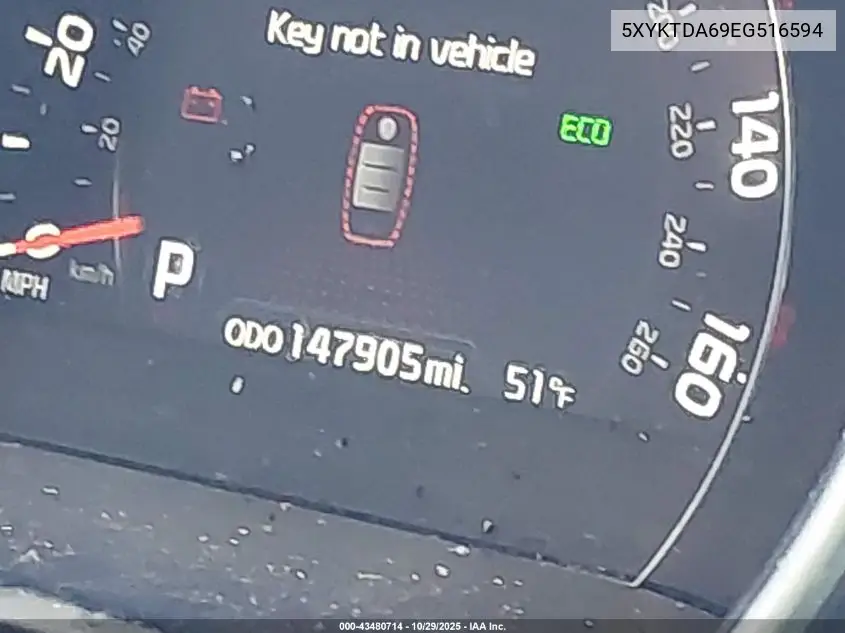 5XYKTDA69EG516594 2014 Kia Sorento Lx