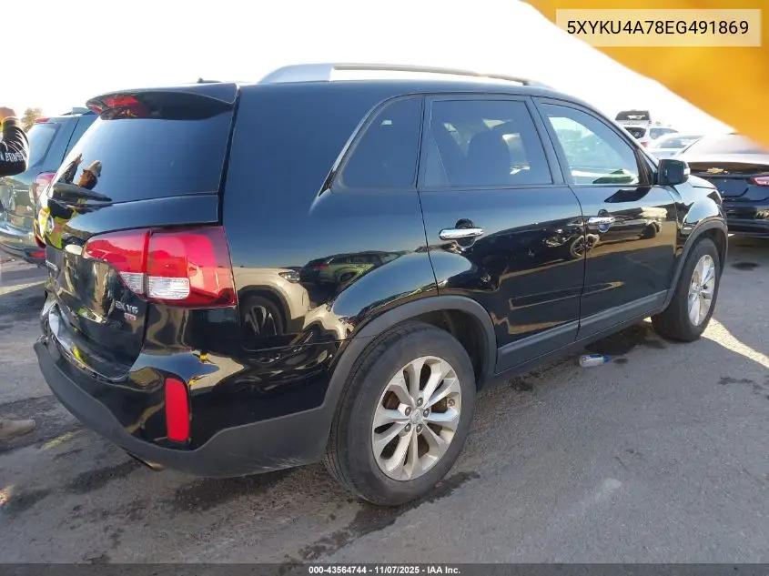 5XYKU4A78EG491869 2014 Kia Sorento Ex V6