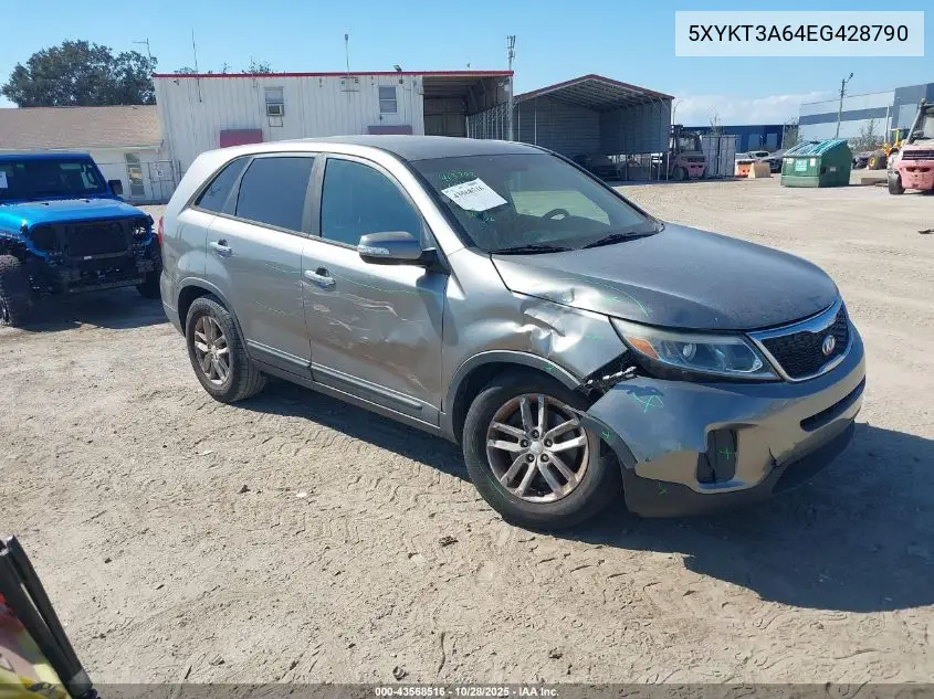 5XYKT3A64EG428790 2014 Kia Sorento Lx