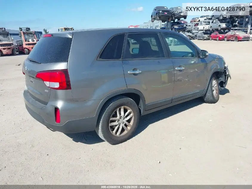 5XYKT3A64EG428790 2014 Kia Sorento Lx