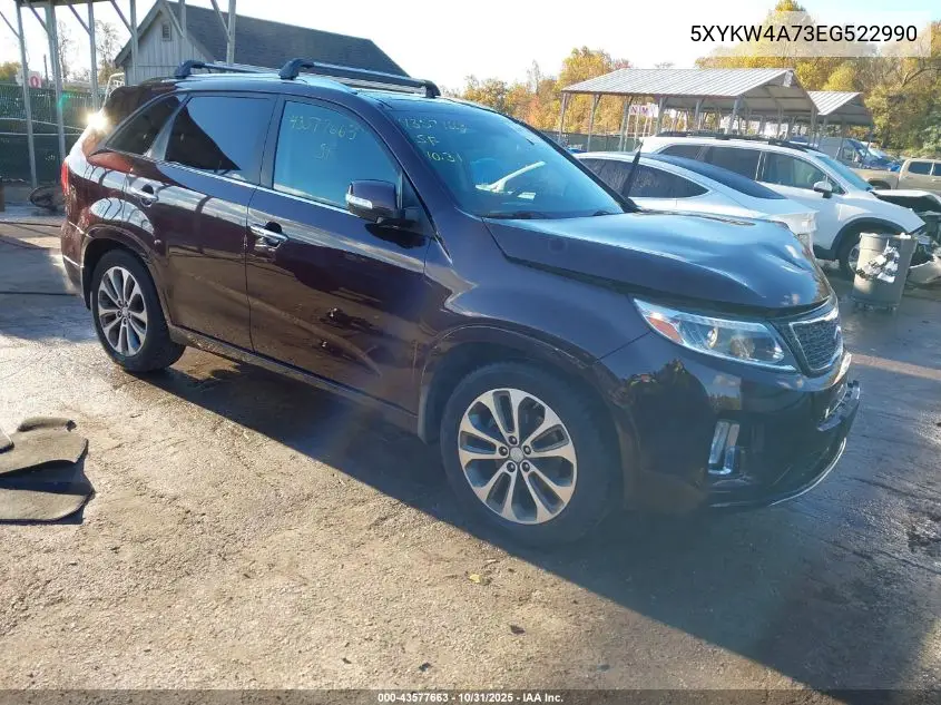 5XYKW4A73EG522990 2014 Kia Sorento Sx