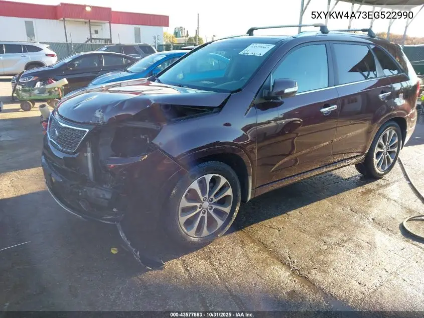 5XYKW4A73EG522990 2014 Kia Sorento Sx
