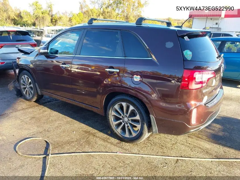 5XYKW4A73EG522990 2014 Kia Sorento Sx