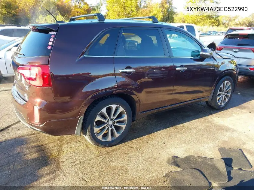 5XYKW4A73EG522990 2014 Kia Sorento Sx